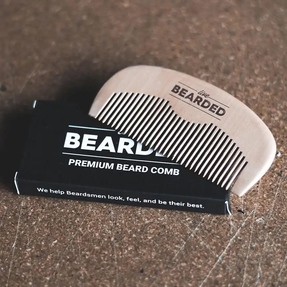 Beard Comb - Natural Wood